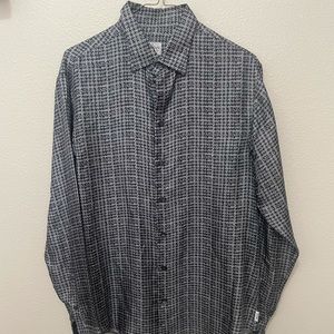 Armani Le Collezioni silk houndstooth shirt